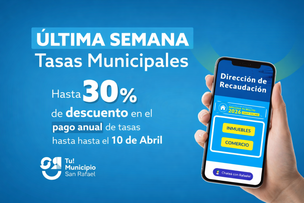 ÚLTIMA SEMANA PARA EL PAGO ANUAL DE TASAS CON IMPORTANTES DESCUENTOS imagen horizontal ta