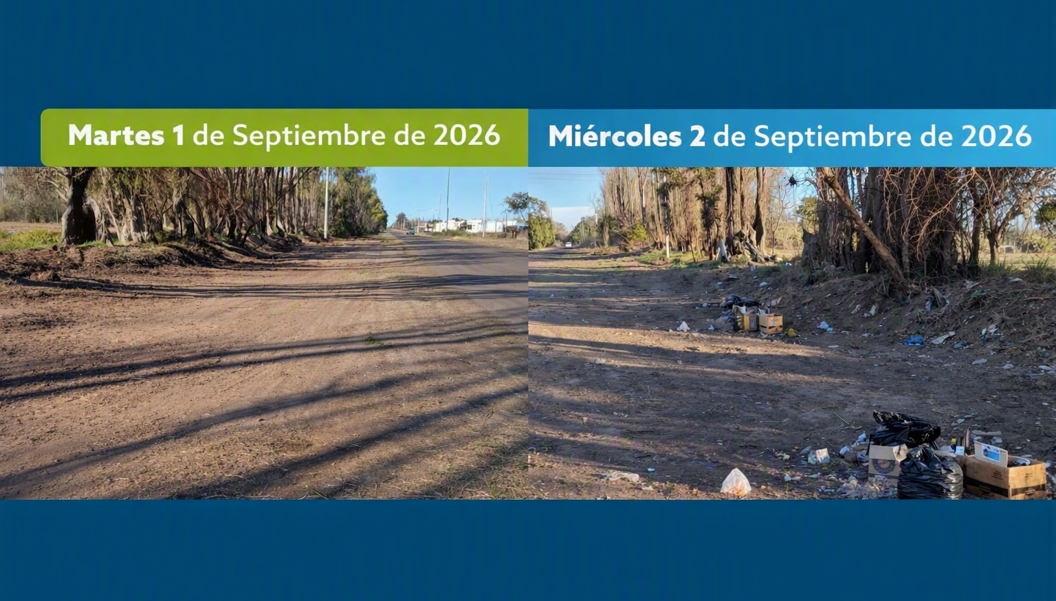 TRAS EL OPERATIVO DE LIMPIEZA, EN SOLO 24 HORAS VOLVIERON A TIRAR BASURA